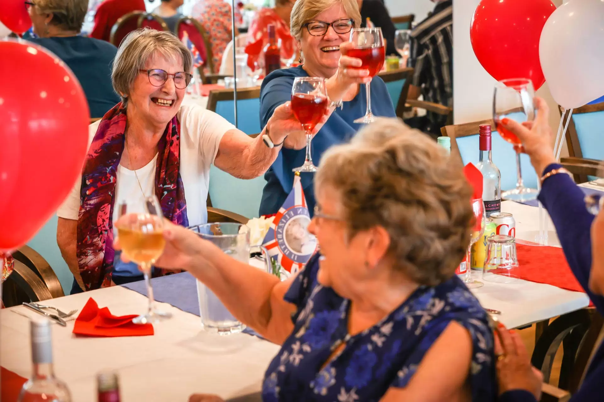 VE Day singers and homeowners in harmony