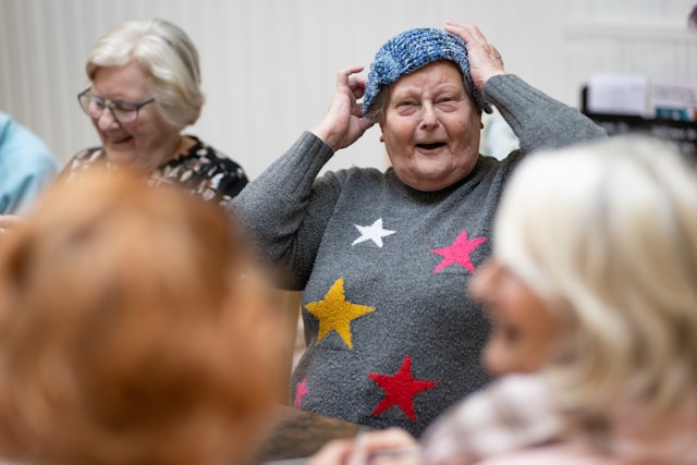 senior women laughing