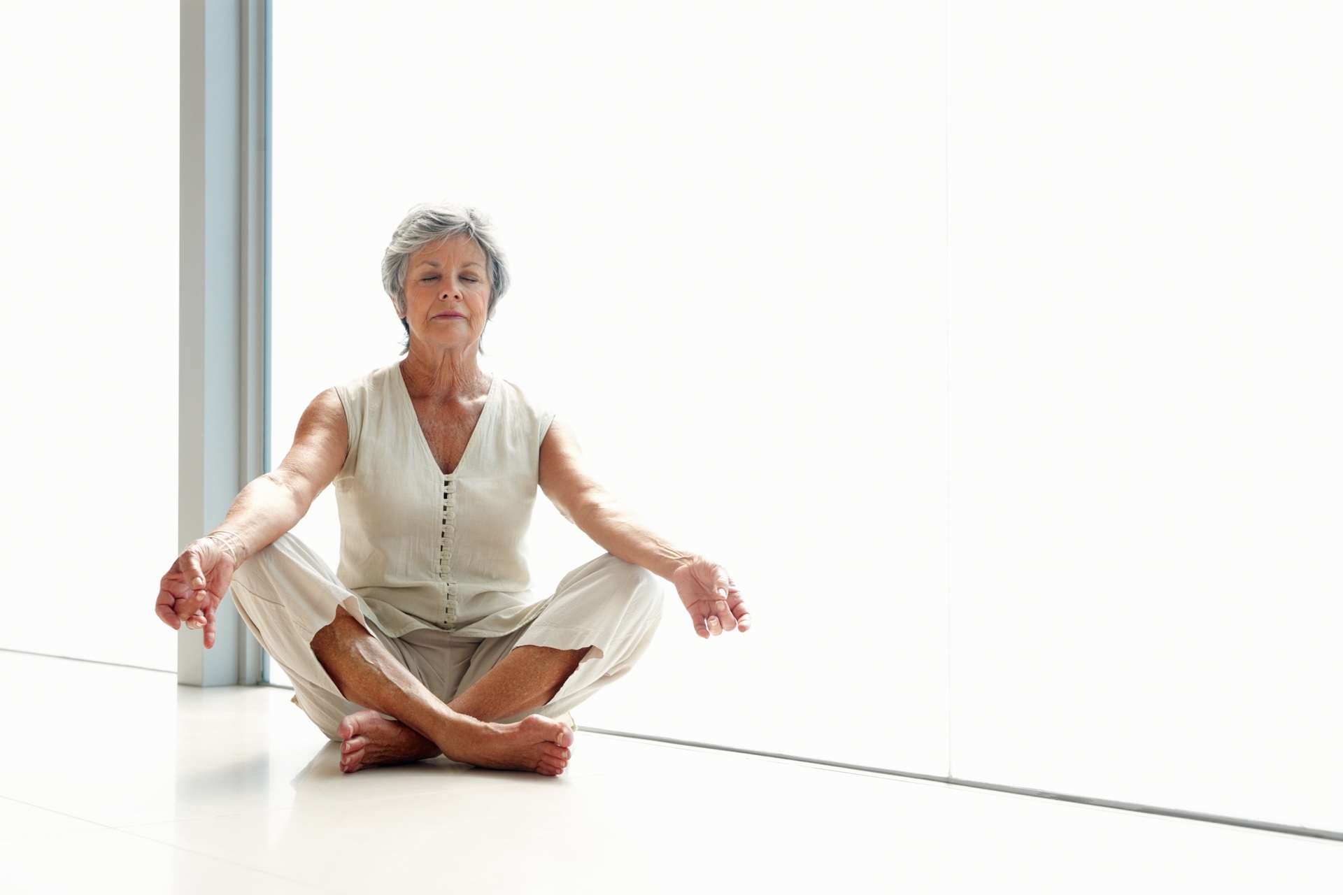 woman meditating