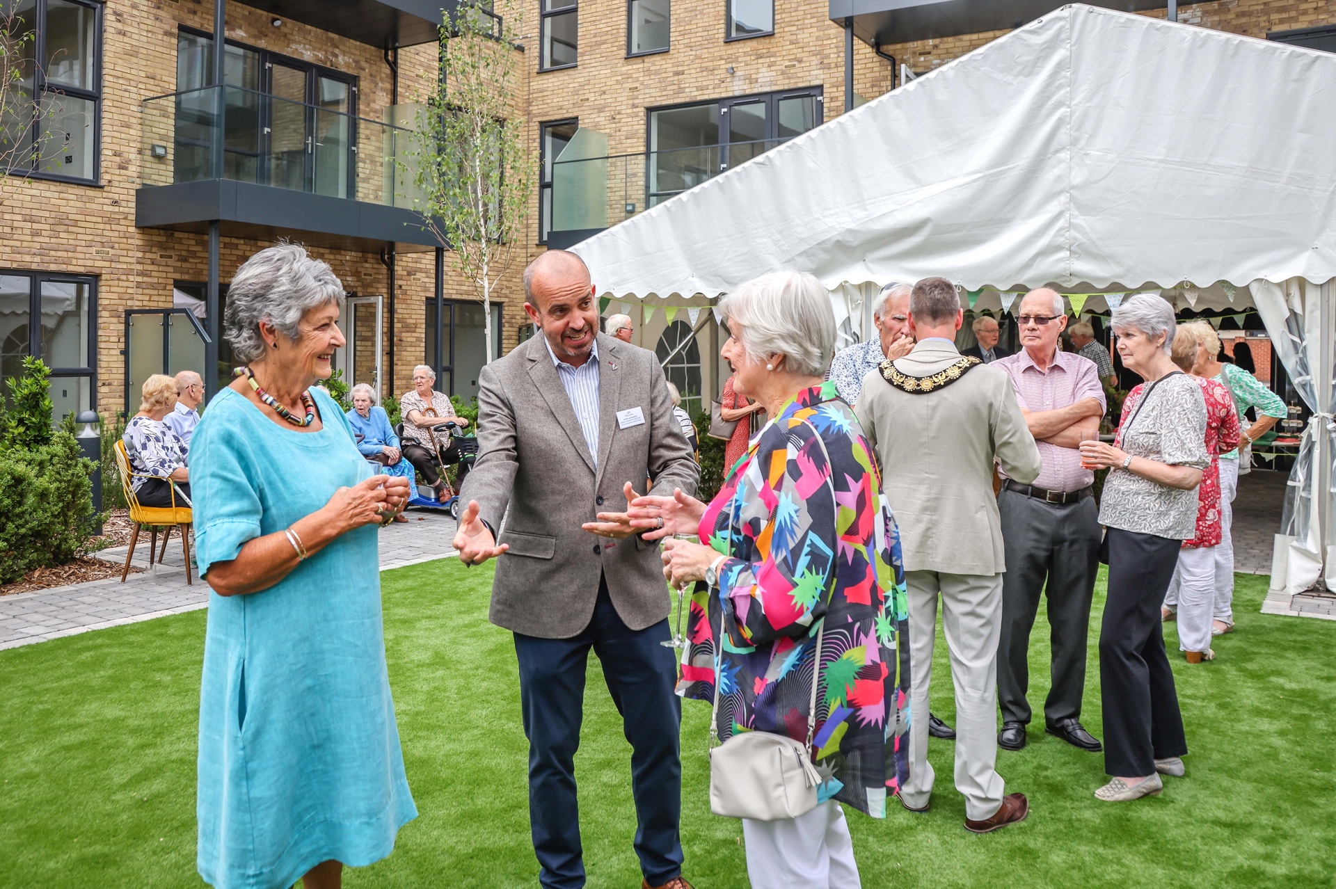 homeowners enjoy celebrations on nightingale lawn