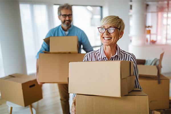 Couple moving in