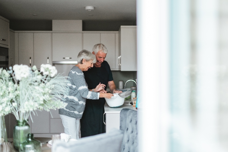 Senior couple in the kitchen