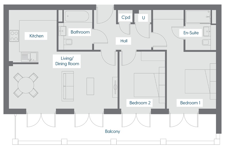 Luxury 2Bed Retirement Property, Sherborne Platinum Skies